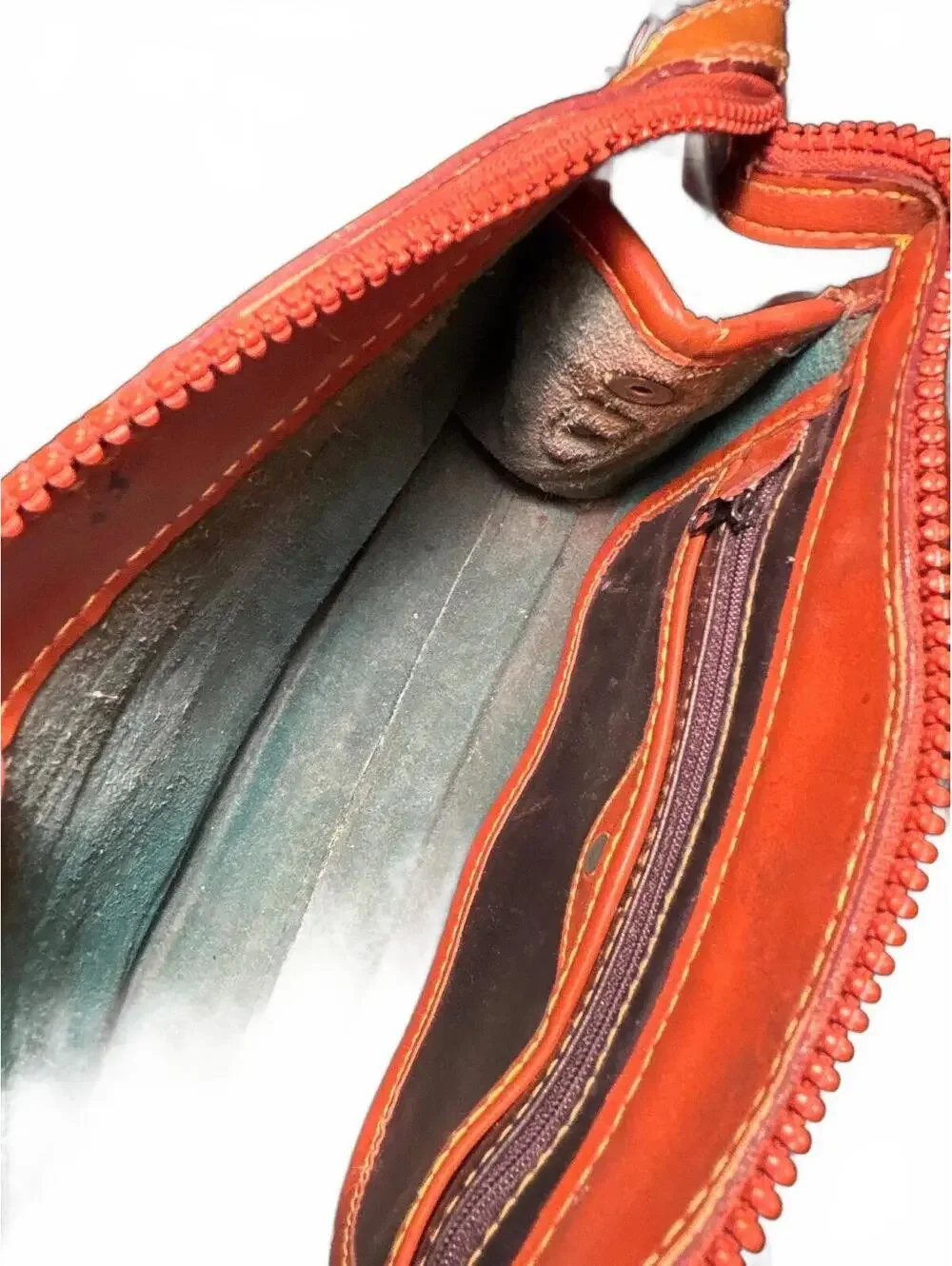 Vintage Dooney Bourke R19 Green AWL Leather Ba